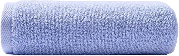 3-Pack Solid Color Cotton Towels, Soft Absorbent Bath Towels for Home(Blue)