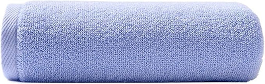 3-Pack Solid Color Cotton Towels, Soft Absorbent Bath Towels for Home(Blue)
