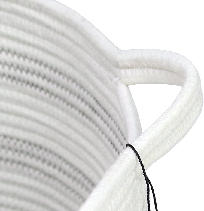 Casaphoria XXXLarge Cotton Rope Basket 22" X 22"X 14" Blanket Basket for Living Room Woven Basket Soft Laundry Blanket Basket storage basket bin with Handle（pack of 1）