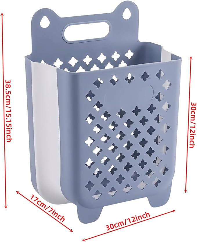 Resin Shelf Basket Accessory,12“ x 7” x 15.1,Wall Hanging Laundry Basket,Hanging Plastic Basket with EZ Bolt Assembly for Suncast Select Outdoor Shed Models (Blue)