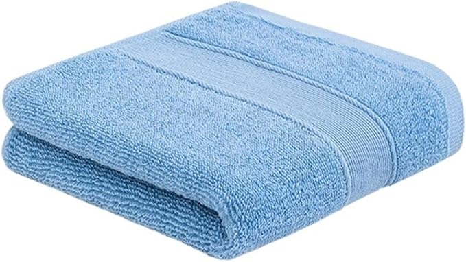 3-Pack Soft Cotton Bath Towels, Absorbent Face Towels and Washcloths(Blue)