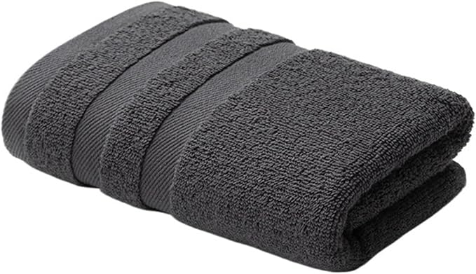 32-Ply Cotton Face Towel for Home and Hotel, Absorbent Soft Bath Towel for Adults, 3-Piece Set(Grey)