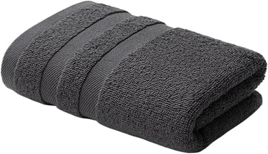 32-Ply Cotton Face Towel for Home and Hotel, Absorbent Soft Bath Towel for Adults, 3-Piece Set(Grey)
