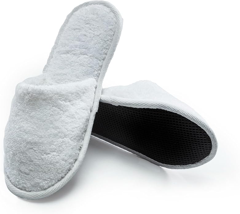 ESKYMODE Womens Cotton Bath Slippers, Terry Cloth Spa Slippers for Women