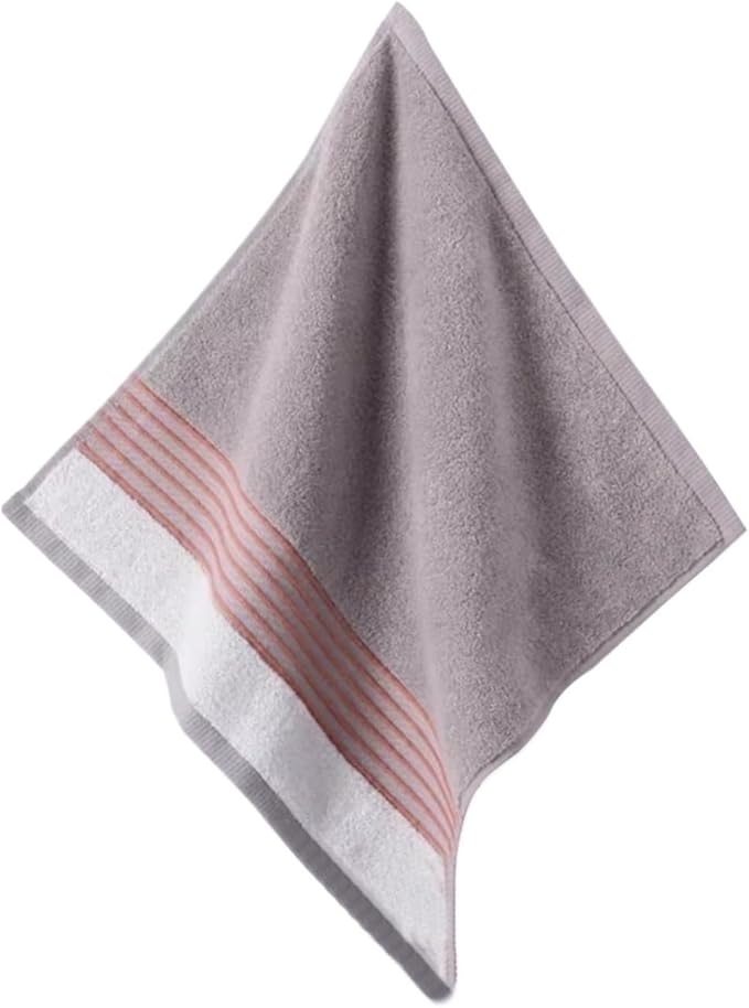 3 Pack Pure Cotton Face Cloths, 35x34cm Absorbent Bath & Hand Towels, Assorted Color(Grey)