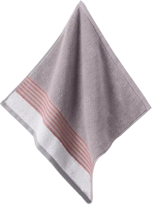 3 Pack Pure Cotton Face Cloths, 35x34cm Absorbent Bath & Hand Towels, Assorted Color(Grey)