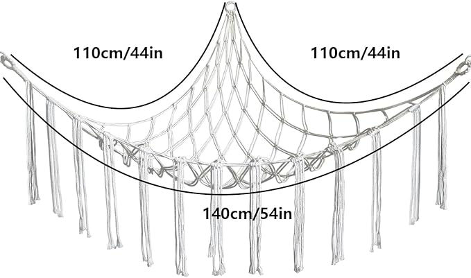 Stuffed Animal Hammock Corner with Hooks Soft Fabric Hanging Bed for Plush Toys, Toy Storage Organizer Playroom Decor (Beige)
