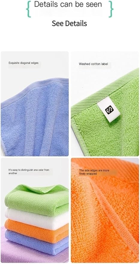 3-Pack Solid Color Cotton Towels, Soft Absorbent Bath Towels for Home(Purple)
