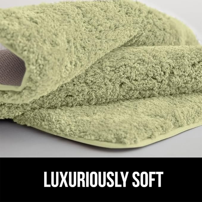 GORILLA GRIP Bathroom Rugs, 42x24, Ultra Soft Absorbent Mat, Thick Plush Bath Rug, Machine Washable, Microfiber Quick Dry, Mats for Shower, Bathtub and Floor, Home Decor Accessories, Sage