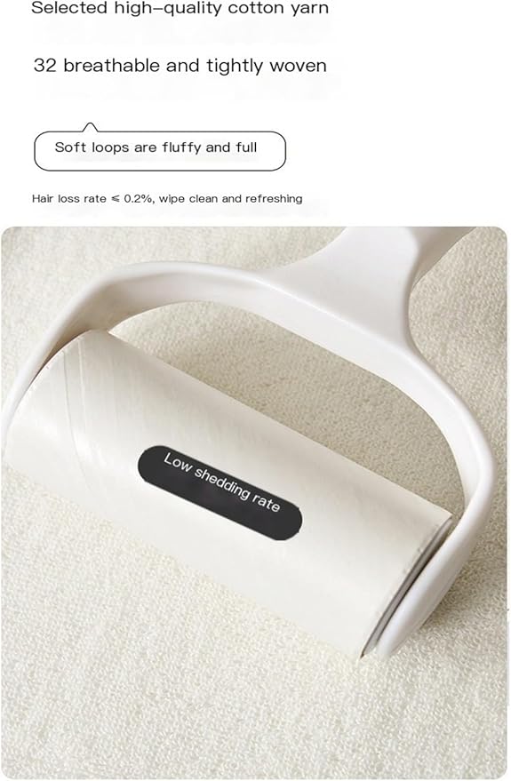 3-Piece Pure Cotton Towel Set, Thick and Soft, Absorbent for Bath and Face, Minimal Shedding, (Blue)