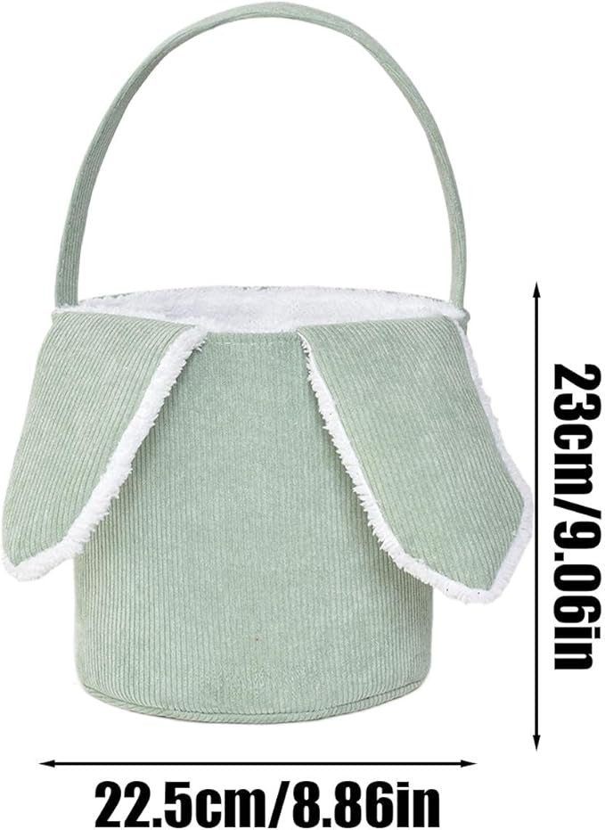 Bunny Egg Hunt Easter Bucket Plush | Easter Bucket Bags With Rabbit Ears,Bunny Ears Baskets For Kids,Easter Bunny Basket,Candy Storage Decorations With Rabbit Ears For Boys Girls