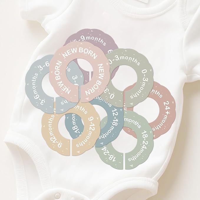 Baby Clothes Dividers for Closet,Clothes Organizer for Boy & Girl Nursery,from Newborn to 24 Months.
