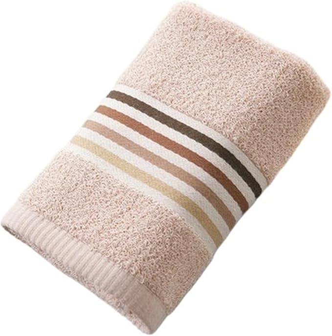 3 Pack Cotton Towels 72x34cm, Thick Absorbent Jacquard Weave Bath and Wash Towels, Soft(Dark Brown)