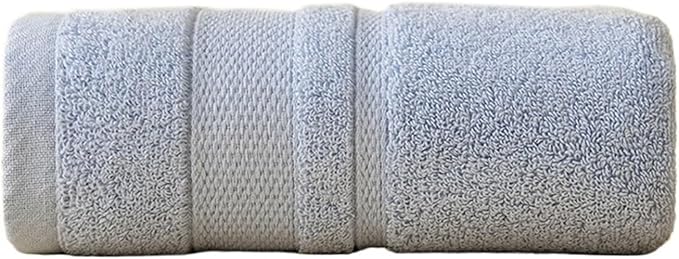 3-Piece Pure Cotton Towel Set, Thick and Soft, Absorbent for Bath and Face, Minimal Shedding, (Blue)