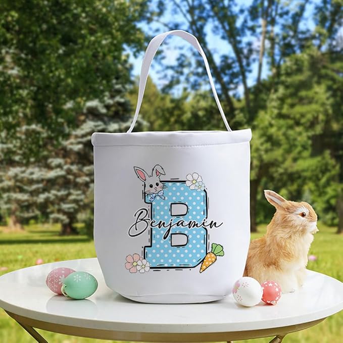callie Personalized Easter Basket Stuffers, Custom Initial and Name on Basket Stuffers, Easter Bonus Gifts Brithday Gifts for Family Son Daughter (Floral Easter)