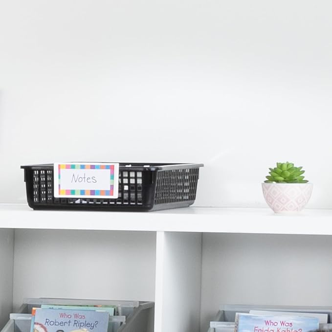 Really Good Stuff 14x10 Desktop Paper Storage Basket - Black