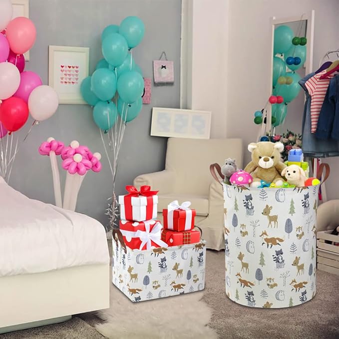 Laundry Hamper, Laundry Basket, Waterproof Storage Bin for Bedroom, Clothes Organizer Basket, Books Box, Room Decor(Animal)