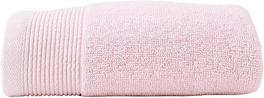 32 Ply Cotton Bath Towel Thick Absorbent Soft Face Towel 3 Pack for Home(Pink)