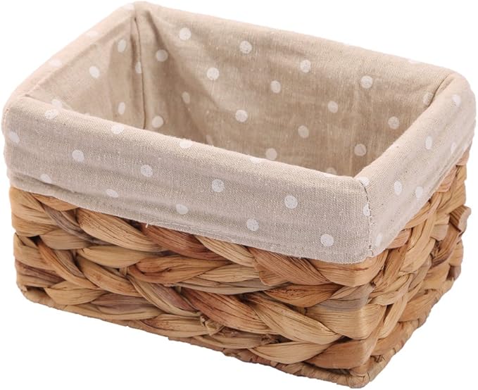 Rectangular Wicker Storage container, Organizer Box,Kingwillow, Art & Craft (Small)