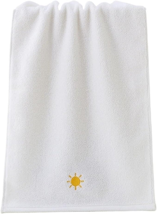 3 Pack Cotton Towels, Thick and Absorbent for Bath & Face, 74x34cm(White)