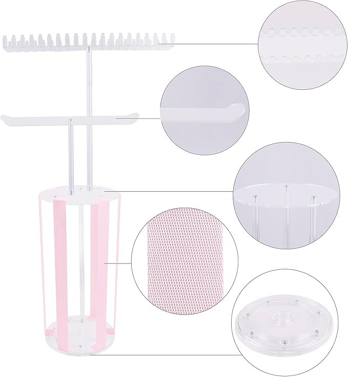 Bow Holder Bow Organizer for Girls,Baby Hair Clips Storage Stand, Rotatable Hair Accessory Organizer Rack for Baby Newborn Infant Toddler Kids (snzp-22-1)