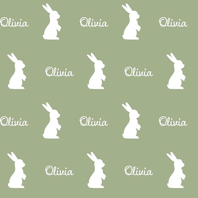 Let's Make Memories Personalized Easter Basket for Kids - For Boys - For Girls - Create Your Own - Fillable - Wicker - Easter Basket Stuffers - Large - Thyme Hoppy Bunny