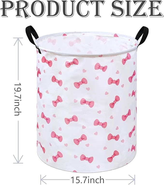 19.7" Round Kids Laundry Basket Gift Basket Storage Laundry Hamper Laundry Basket Baby Toys Nursery Bin with Handles,Storage Basket for Kids Room Bedroom Decor