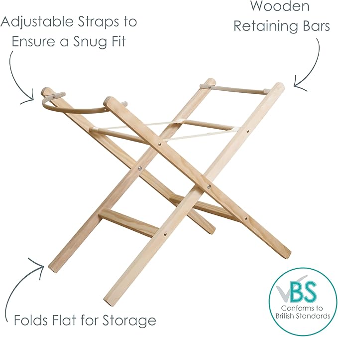 Clair de Lune Folding Moses Basket Stand