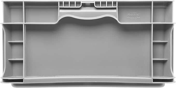 Hudson Exchange 32 x 15 x 7.5" (2 Pack) Straight Wall Handled Storage Container Tote, Gray