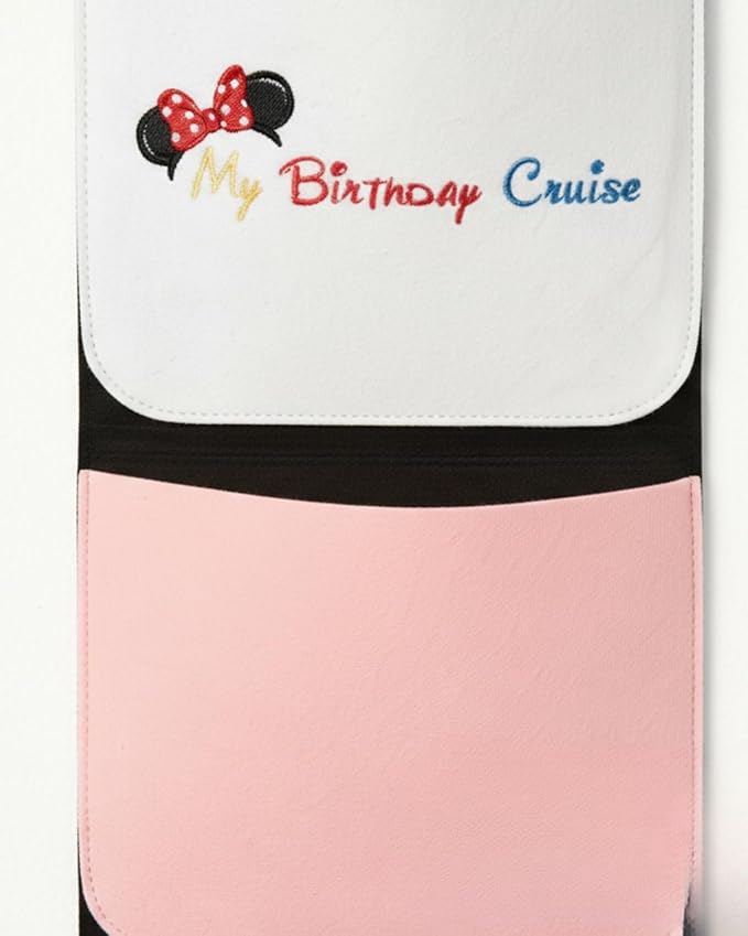 Princess Fish Extender for Cruise Door Gift Exchange, 4 Pocket Felt Hanging Organizer with Colorful Designs, HTV/Iron-On Personalized Door Hanger for Family Cruises (Birthday)