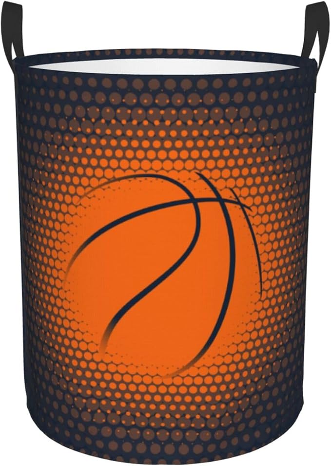 Basketball Laundry Basket Room Décor Hamper Clothes Storage Bucket Toy Organizer Foldable Waterproof Bathroom Laundry Storage Bedroom Large