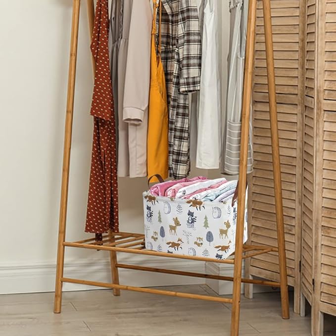 Rectangular Storage Basket, Books Box, Gift Basket, Room Decor(Animal)