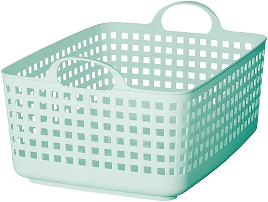 Like-it │SCB-7 │Daily use inside or outside. Movable handles make it easy to carry around. | Portable large basket for kitchen, laundry and kids room. | 13.98 x 17.91 x 9.96" | Mint Blue | 6.34 gal