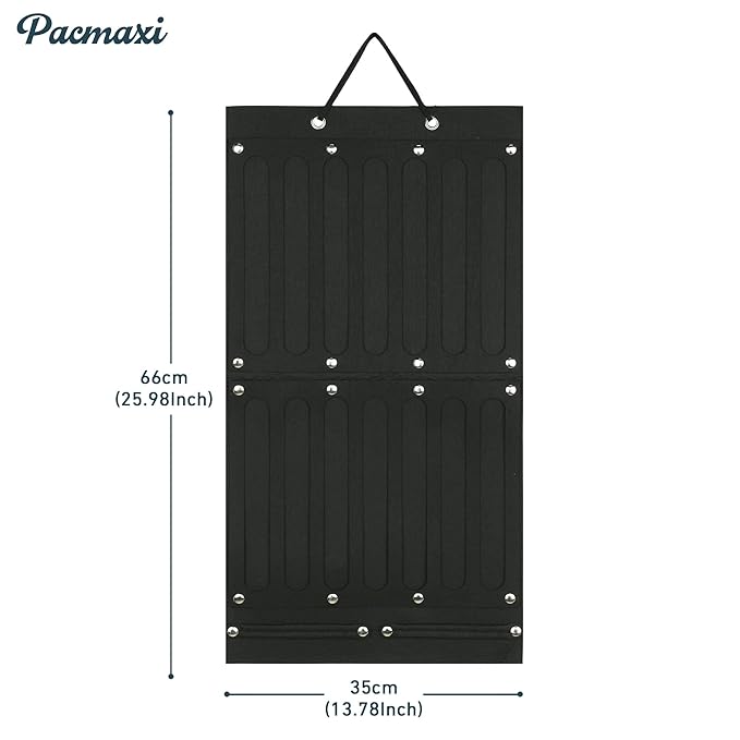 PACMAXI Baby Girl Hair Bows Holder, Hair Clips Storage Hanger For Ribbons, Hair Bows Organizer, Baby Hair Clip Storage Display Sturdy Stand, Wall Hanging for Girl Room (Black 2, Small)