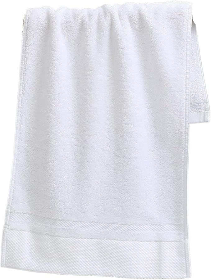 3 Pack Cotton Bath Towels, Soft and Absorbent, Long Staple Cotton Face Hand Towels(White)