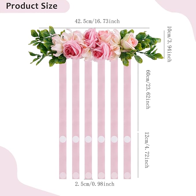 cherrboll Bow Organizer for Girls, Flower Hair Clip Holder Headband Wall Hanging Hair Accessories Organizers Storage Display for Toddler Nursery Room Decor