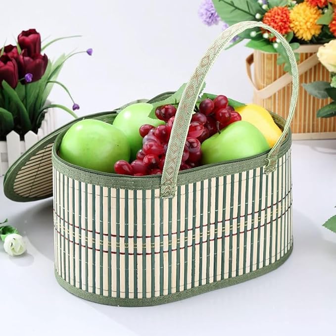 1 PCS Portable Sundries Snacks Basket Outdoor Camping Food Fruit Storage Container Basket