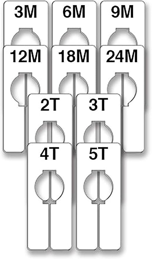 SSWBasics Rectangular Size Dividers - Infant/Toddler Variety Pack - 40 Total