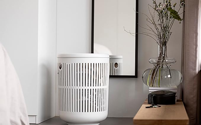 Zone Denmark Laundry Basket - Elevate Your Laundry Routine with Style and Functionality, White 16.14x16.14x21.65 inches