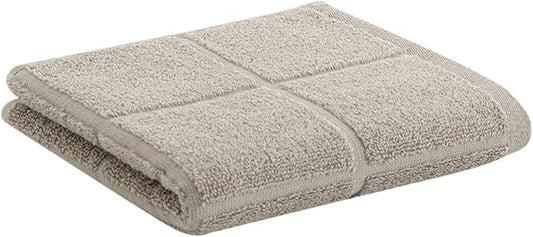3 Pack Cotton Towels with Hem & Hang Loop, Honeycomb Weave, Thick Face Hand Towels for Home(Grey)