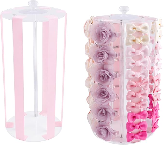 OOSAKU Headband Holder Bow Organizer for Girls,Baby Hair Clips Storage Stand, Hair Accessory Organizer Rack for Baby Newborn Infant Toddler Kids (YT-BXZ-9-fen)
