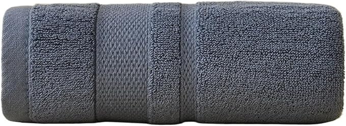 3-Piece Pure Cotton Towel Set, Thick and Soft, Absorbent for Bath and Face, Minimal Shedding, (Grey)