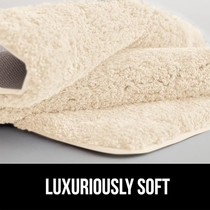 GORILLA GRIP Bathroom Rugs, 42x24, Ultra Soft Absorbent Mat, Thick Plush Bath Rug, Machine Washable, Microfiber Quick Dry, Mats for Shower, Bathtub and Floor, Home Decor Accessories, Ivory