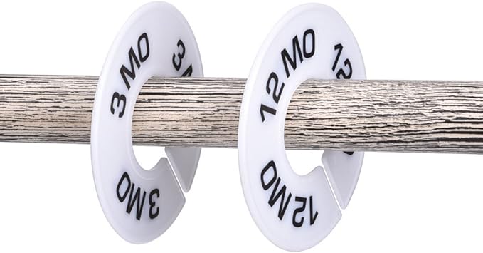 Blulu 10 Pack Clothing Rack Size Dividers Round Hangers Dividers