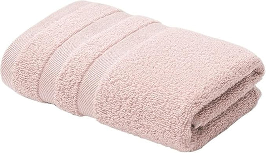 32-Ply Cotton Face Towel for Home and Hotel, Absorbent Soft Bath Towel for Adults, 3-Piece Set(Pink)