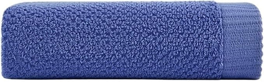 3 Pack Cotton Thick Bath Towels, Plush Absorbent Towels, Face Towels for Adults(Blue)