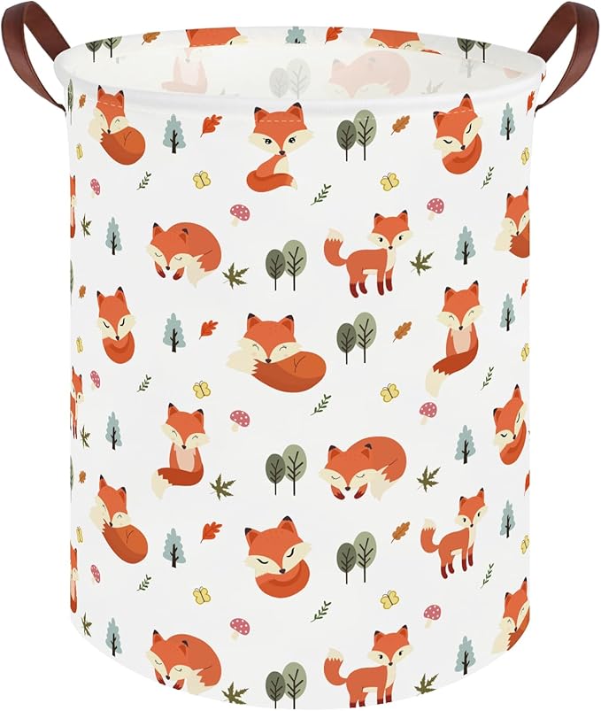 Fox hamper,Waterproof foldable kids laundry basket,Toy basket,Clothes Organizer Baskets,baby Laundry Hamper,Room Decor(Fox)