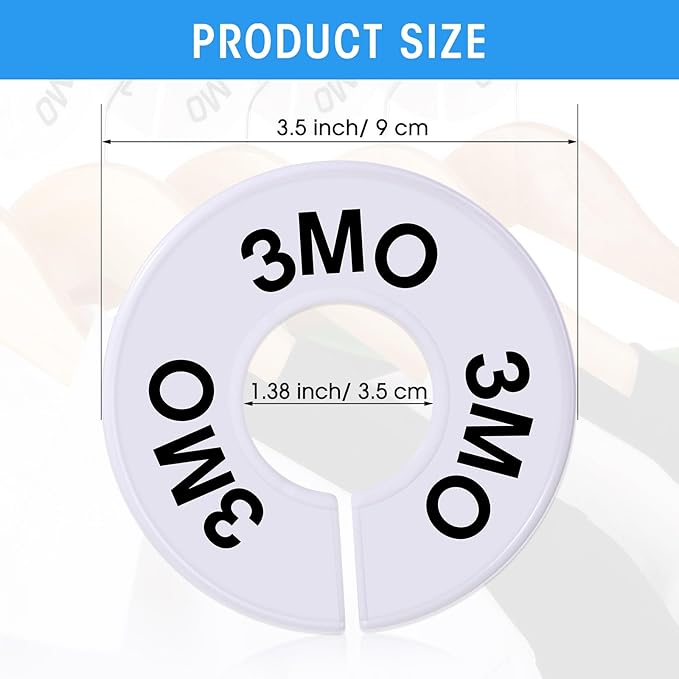 Blulu 40 Pack Clothing Rack Size Dividers Round Hangers Dividers