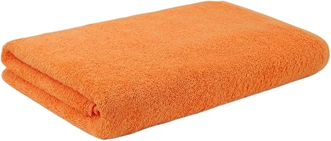 3-Pack Cotton Towels, Soft Quick-Dry Bath Towels for Adults, Thick Face Hand Towels, Absorbent(Orange)