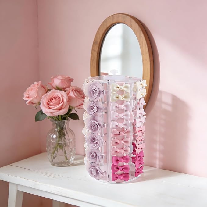OOSAKU Headband Holder Bow Organizer for Girls,Baby Hair Clips Storage Stand, Hair Accessory Organizer Rack for Baby Newborn Infant Toddler Kids (YT-BXZ-9-fen)